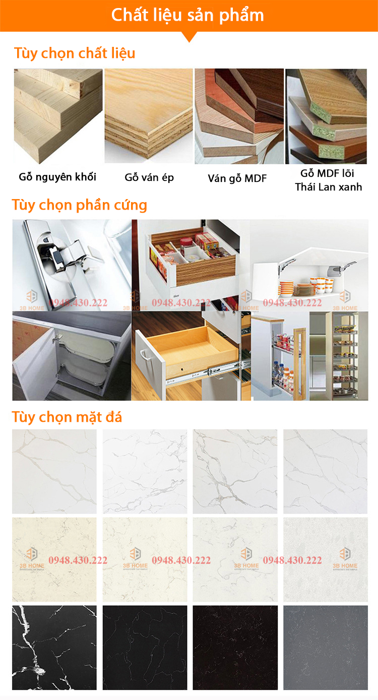 Tủ bếp laminate TB06