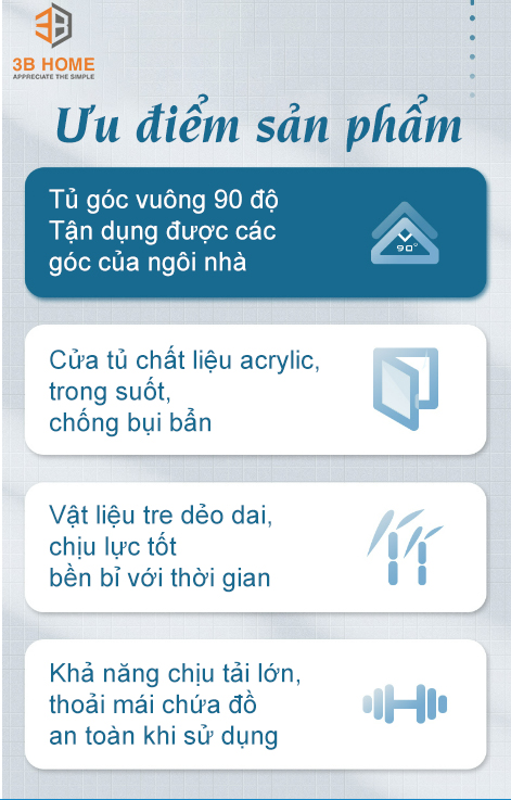 Kệ góc tường thông minh K03