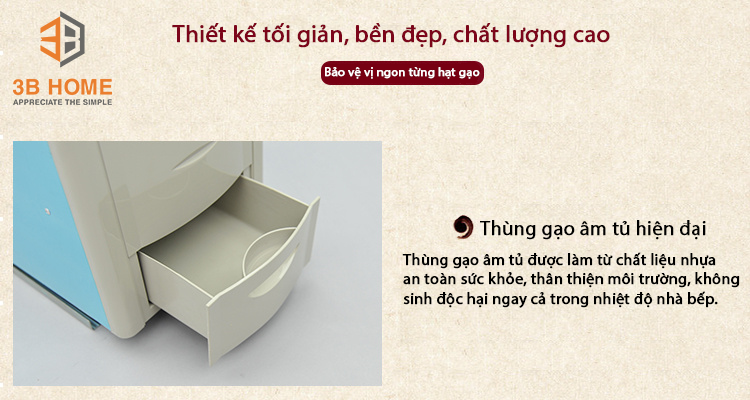 Thùng Gạo Âm Tủ TG02