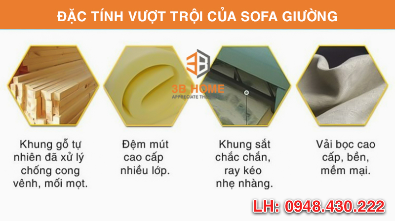 Đặc Tính Vượt Trội Sofa Giường Thông Minh SFG16