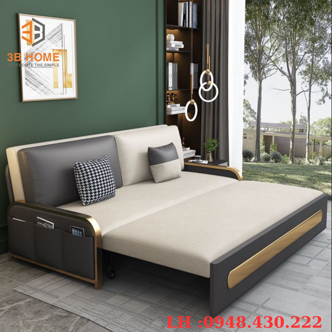 Sofa Giường Thông Minh Bọc Da Cao Cấp - SFG14 - Sofa giường thông minh hiện đại và sang trọng
