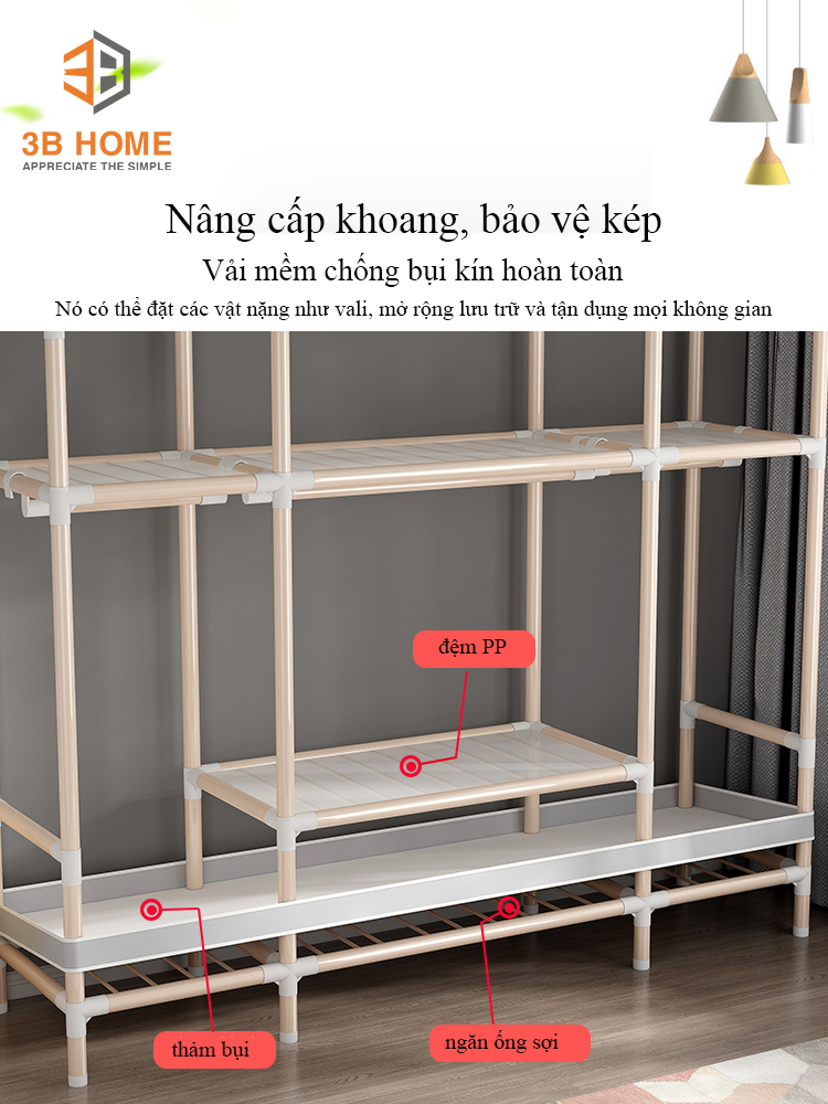 Tủ Đựng Quần Áo Di Động TD03